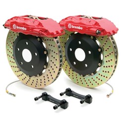 Brake set disc type drilled 313mm perforated 