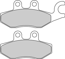 Brake pads FDB2186AG FERODO argento, intended use road-small motorcycle/scooters fits PIAGGIO/VESPA_1