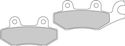 Brake pads FDB631AG FERODO argento, intended use road-small motorcycle/scooters fits BENELLI; CAGIVA; DAELIM; HONDA; HYOSUNG; KAWASAKI; KYMCO; MODENAS; SUZUKI; TRIUMPH; YAMAHA_1