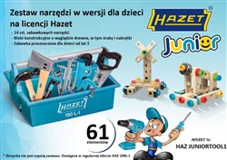 Zabawkowy zestaw narzędzi dla dzieci na licencji Hazet