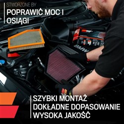 Sportowy filtr powietrza (panelowy) 33-2005 318/179/33mm pasuje do BMW; ZASTAVA_1