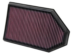 Sports air filter (panel) 33-2460 367/232/44mm fits CHRYSLER 300C; DODGE CHALLENGER, CHARGER; LANCIA THEMA