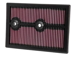 Sports air filter (panel, square) 33-3004 265/187/25mm fits AUDI; CUPRA; SEAT; SKODA; VW_0