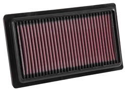 Sports air filter (panel, square) 33-3052 250/148/27mm fits HYUNDAI BAYON, I20 ACTIVE, I20 I, I20 II, I20 III