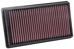 Sportowy filtr powietrza (panelowy) 33-3122 291/162/38mm pasuje do DS; CITROEN; OPEL; PEUGEOT; TOYOTA