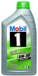 Variklių alyva MOBIL Mobil 1 (1L) SAE 0W30 sintetinis MOBIL 1 ESP LV 0W30 1L