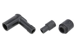 Spark plug pipe LB01EP 8328, angle 90°, spark plug thread 14mm, housing material Ebonite, spark plug cap colour black