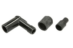 Spark plug pipe LB05EP 8020, angle 90°, spark plug thread 14mm, housing material Ebonite, spark plug cap colour black