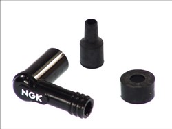 Spark plug pipe LD-F 8311, angle 90°, spark plug thread 10/12mm, housing material Ebonite, spark plug cap colour black