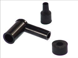 Spark plug pipe LD05E 6902, angle 90°, spark plug thread 10/12mm, housing material Ebonite, spark plug cap colour black