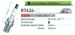 Spark plug R7434-9 4658