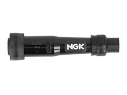 Spark plug pipe SD05E 6894, angle 180°, spark plug thread 10/12mm, housing material Ebonite, spark plug cap colour black
