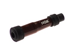 Spark plug pipe SD05F 8238, angle 180°, spark plug thread 10/12mm, housing material Ebonite, spark plug cap colour red