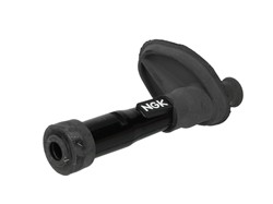 Spark plug pipe SD05FGA 8683, angle 180°, spark plug thread 10/12mm, housing material Ebonite, spark plug cap colour black