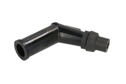Spark plug pipe V05E 6665, angle 120°, housing material Ebonite, spark plug cap colour black fits PIAGGIO/VESPA