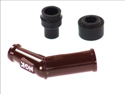 Spark plug pipe VB05F 8032, angle 120°, spark plug thread 14mm, housing material Ebonite, spark plug cap colour black fits DUCATI; SUZUKI