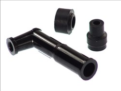 Spark plug pipe XB05F 8062, angle 102°, spark plug thread 14mm, housing material Ebonite, spark plug cap colour black fits KAWASAKI; SUZUKI; YAMAHA_1