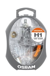 Zestaw żarówek 12V Original H1 bezpiecznik 15; 20; 30A OSR BOX CLKM H1