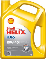 Dzinēja eļļa SHELL HELIX HX6 10W40 4L