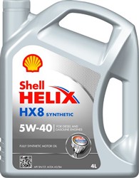 Dzinēja eļļa SHELL HELIX HX8 5W40 4L