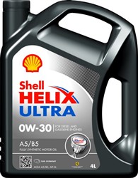 Variklių alyva SHELL Helix Ultra (4L) SAE 0W30 HELIX U. A5/B5 0W30 4L