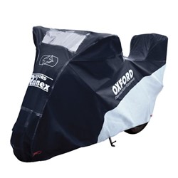 Motorcycle cover OXFORD RAINEX colour black/grey, size S - with a place for trunk