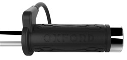 Manetki OXFORD średnica kierownicy 25,4mm dł. 138mm Szosa kolor czarny, HotGrips Premium Cruiser (chromowane końcówki)_1