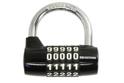 Lock 5 digit OXFORD colour black 65mm x 35mm mandrel 7mm