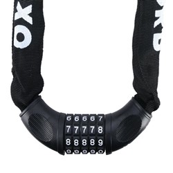 Ķēde ar slēdzeni OXFORD Combi Chain 6 krāsa melna (EN) Link size 0,9 x 6
