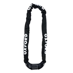 Ķēde ar slēdzeni OXFORD Combi Chain 6 krāsa melna (EN) Link size 0,9 x 6_1