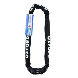 Ķēde ar slēdzeni OXFORD Combi Chain 6 krāsa melna (EN) Link size 0,9 x 6_2