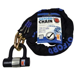 Chain with fastener Chain10 OXFORD colour black 1400mm chain link 10mm
