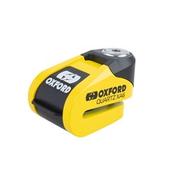 Blokada tarczy hamulcowej z alarmem Quartz XA6 OXFORD kolor żółty 78mm x 56mm trzpień 6mm