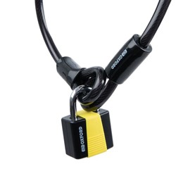 Cable with fastener Lock10 OXFORD colour black 1800mm x 10mm