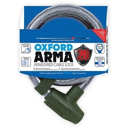 Cable with fastener ARMA20 OXFORD colour silver 9000mm x 22mm