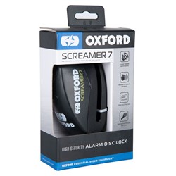 Blokada tarczy hamulcowej z alarmem Screamer7 OXFORD kolor czarny 78mm x 56mm trzpień 7mm_2