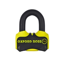 Blokada tarczy hamulcowej Boss16 OXFORD kolor czarny/żółty 115mm x 96mm trzpień 16mm