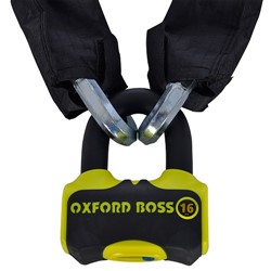 Blokada tarczy hamulcowej Boss16 OXFORD kolor czarny/żółty 115mm x 96mm trzpień 16mm_1
