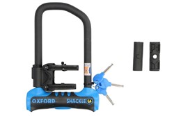 Brake disc lock Shackle14 OXFORD colour black/blue 260mm x 177mm mandrel 14mm