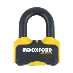 Blokada tarczy hamulcowej NEMESIS OXFORD kolor żółty 122mm x 95mm trzpień 16mm