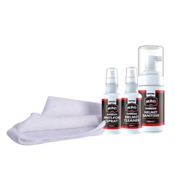 Helmet care kit OXFORD MINT 0,2l for cleaning The set contains ANTI FOG, HELMET SANITISER, HELMET CLEANER and microfibril cloth._5