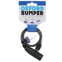 Linka z zapięciem Bumper Cable lock OXFORD kolor czarny 600mm x 6mm_0