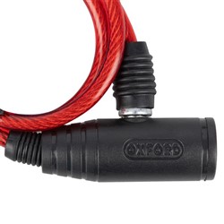Linka z zapięciem Bumper Cable lock OXFORD kolor czerwony 600mm x 6mm_3