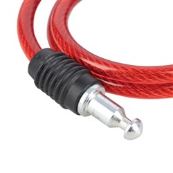 Trose ar slēdzeni OXFORD Bumper Cable lock krāsa sarkans 0,6m x 6mm_4