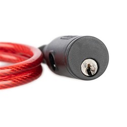 Linka z zapięciem Bumper Cable lock OXFORD kolor czerwony 600mm x 6mm_5