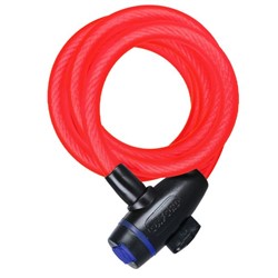 Cable with fastener Cable Lock OXFORD colour red 1800mm x 12mm_0