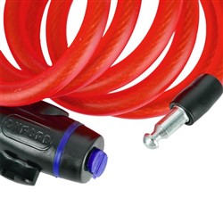 Zaštita od krađe OXFORD Cable Lock boja crvena 1,8m x 12mm_1