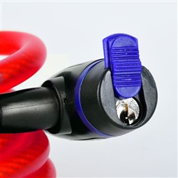 Cable with fastener Cable Lock OXFORD colour red 1800mm x 12mm_4