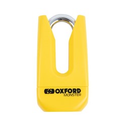 Brake disc lock Monster OXFORD colour yellow 135mm x 70mm mandrel 11mm