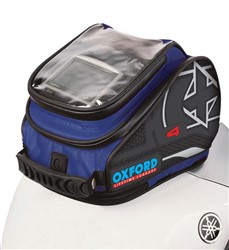 Tank bag X4 OXFORD (4L) colour black/blue (also fits the rear part of a motorcycle)
